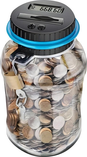 Cyfrowa skarbonka Renew Force z licznikiem monet 1,8 l