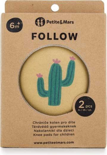 Petite&Mars elastyczne ochraniacze na kolana do raczkowania Follow Intense Ochre