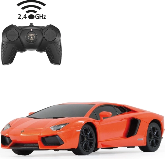 Samochód RC Lamborghini Aventador w skali 1:24, pomarańczowy