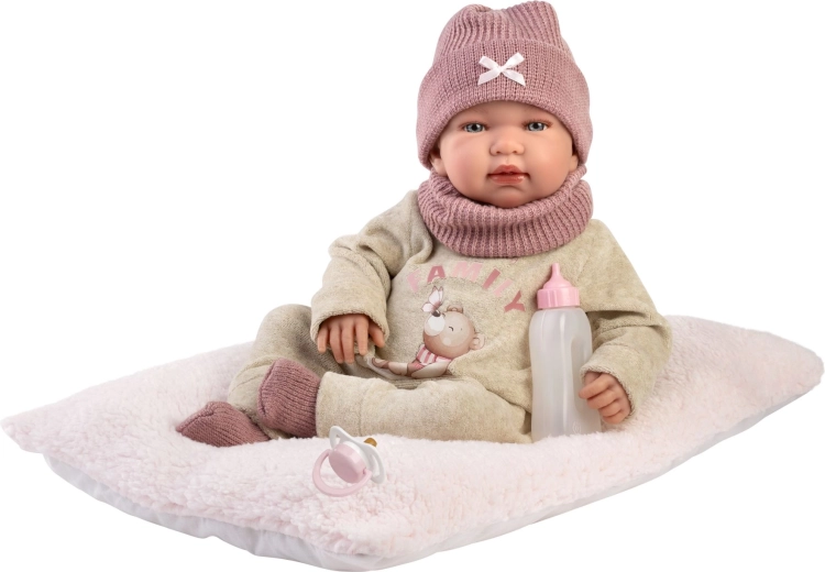 Llorens New born realistyczna lalka niemowlę ze dźwiękami 44 cm