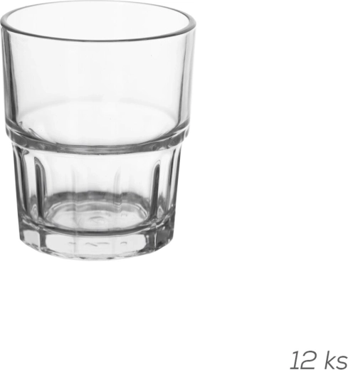 Sztaplowana szklanka 0,2 l przezroczysta (12 szt.)