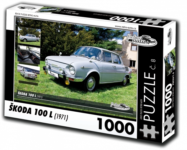 Retro puzzle z samochodem Škoda 100 L 1000 elementów