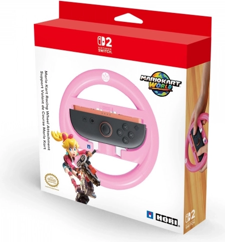 HORI uchwyt kierownicy do Nintendo Switch i Switch 2 Peach