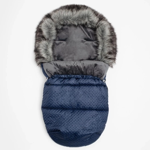 Zimowy śpiworek z polarem New Baby Lux, niebieski