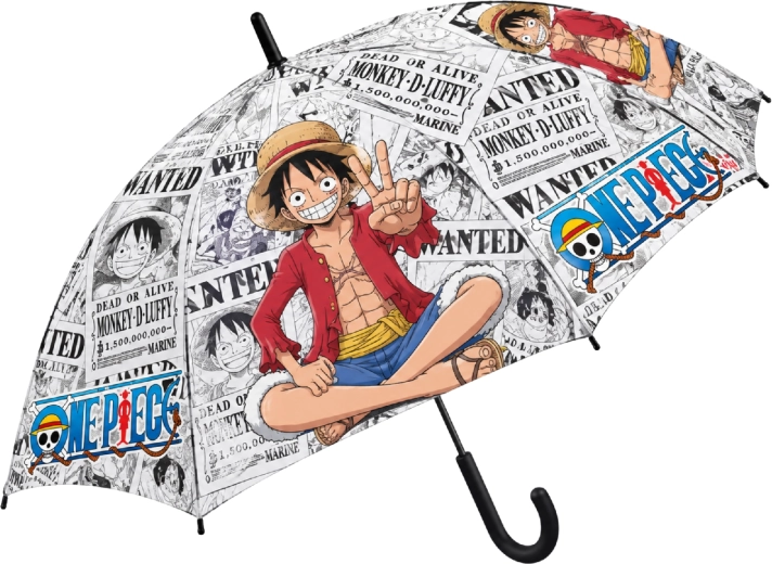 Automatyczny parasol dziecięcy One Piece z motywem Luffy’ego, 48,5 cm, czarny