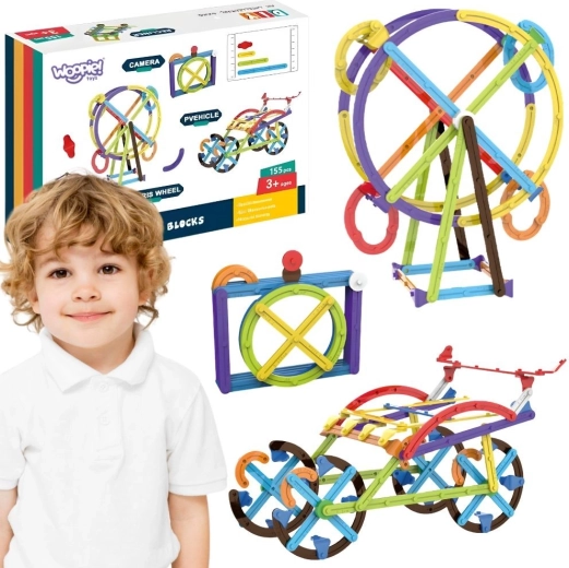 Woopie matematyczna edukacyjna konstrukcyjna układanka 3D 155 elementów