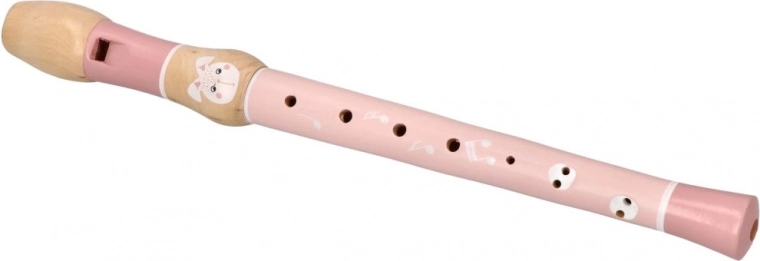 Drewniany flet z królikiem