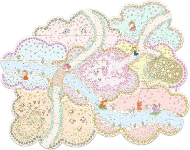 Magiczna scena z puzzli pełna detali