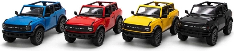 Metalowy model Ford Bronco 2022 z napędem typu pull-back