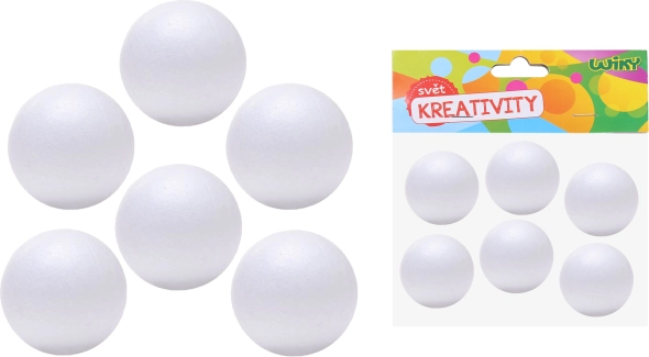 Dekoracyjne kule styropianowe 6 cm, 6 szt.