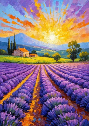 Enjoy Puzzle Lawendowy zachód słońca 1000 elementów