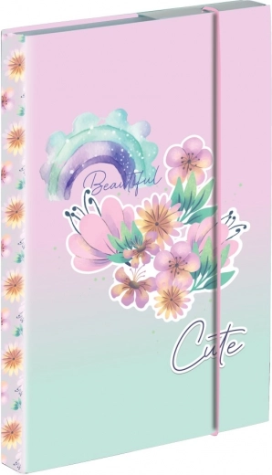 Pudełko na zeszyty A4 Kwiaty