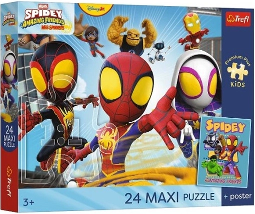 Puzzle maxi 24 elementy Premium Plus Kids Spidey i jego niesamowici przyjaciele