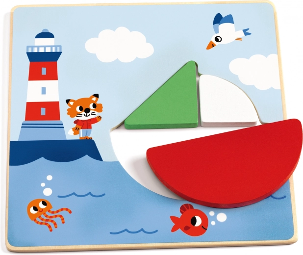 Drewniana edukacyjna gra Tangramini dla dzieci