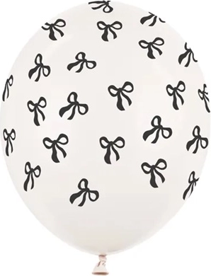 Balony Kokardki pastelowe off-white 30 cm, 6 szt.