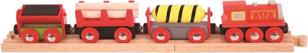 Czerwony pociąg towarowy Bigjigs Rail