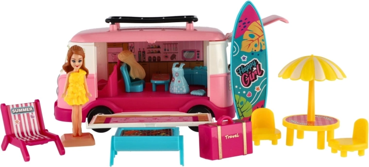 Deska, leżak i plażowe wyposażenie