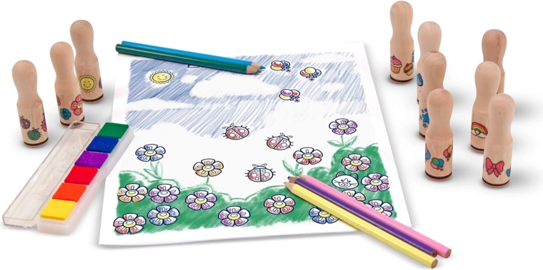 10 drewnianych stempli z uroczymi motywami