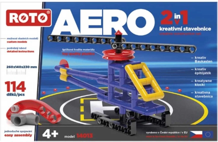 Roto aero helikopter 2w1 klocki konstrukcyjne 114 elementów