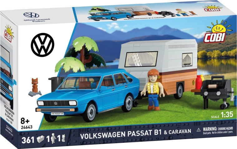 Cobi Volkswagen Passat b1 z karawanem 1:35 (361 elementów)