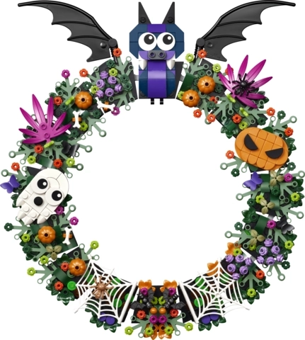 Dekoracyjny wieniec na Halloween do powieszenia