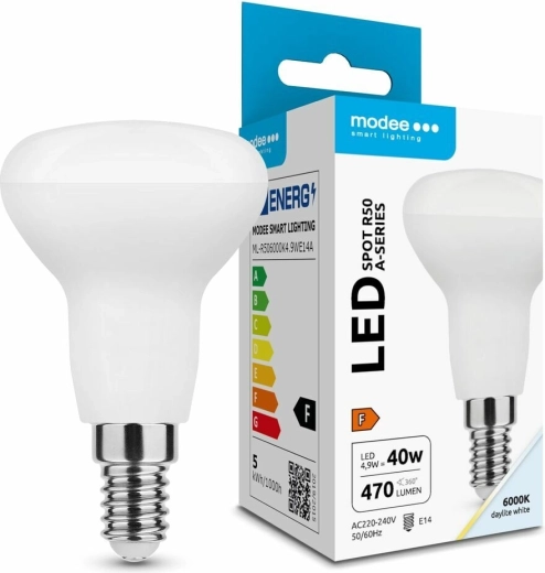 Modee LED żarówka R50 E14 4,9 W zimna biel 470 lm 110°