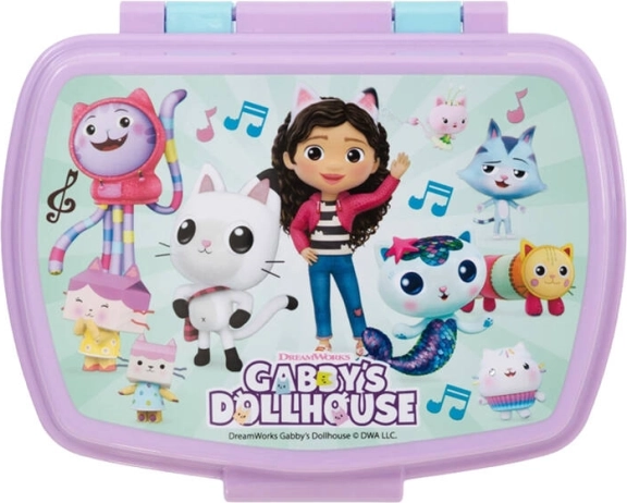 Dziecięcy pudełko śniadaniowe Gabby’s Dollhouse 750 ml różowo‑niebieski