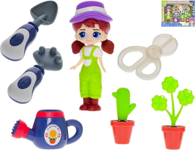 Laleczka ogrodniczka 15 cm z akcesoriami