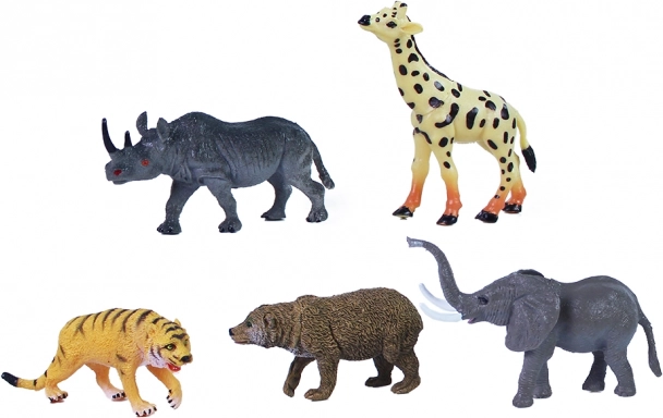 Rappa dzikie zwierzęta safari – plastikowe figurki 8–10 cm (5 szt.)