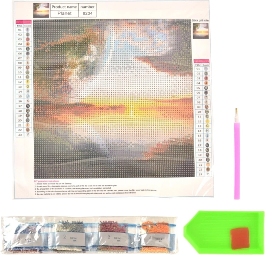 Malowanie diamentowe Planety 30 × 30 cm