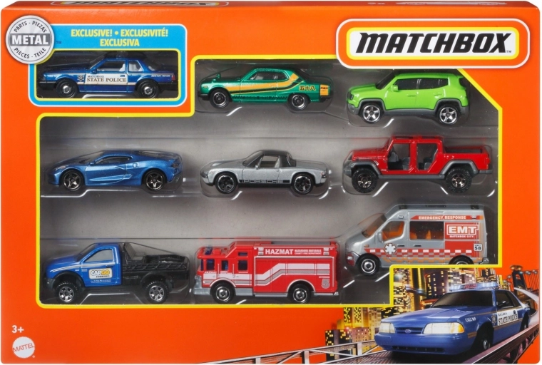 Zestaw modeli samochodzików Matchbox 9-pack