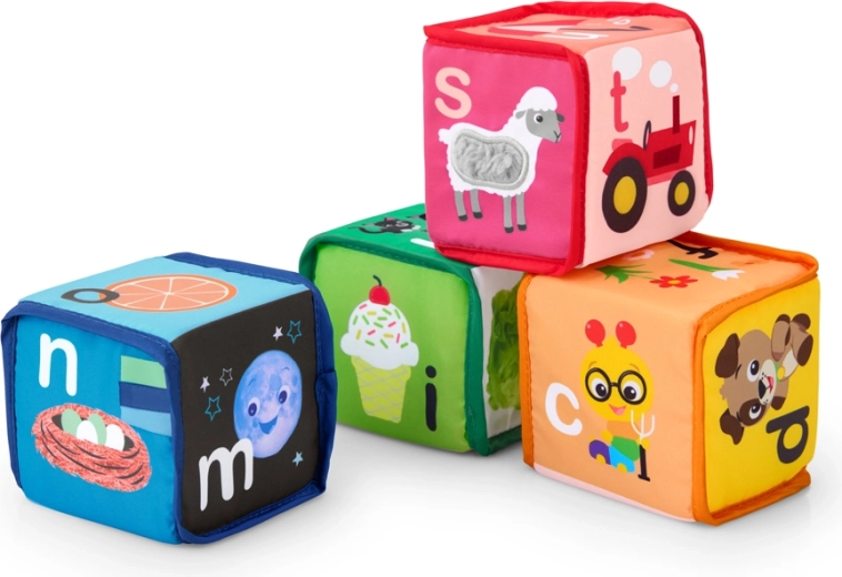 Baby Einstein tekstylne klocki alfabet Alpha Stacks, 4 szt.