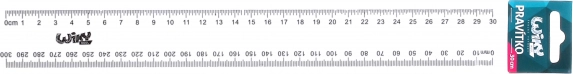 Przezroczysta linijka 30 cm