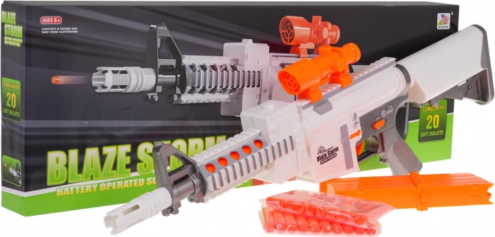 Półautomatyczny piankowy blaster BLAZE STORM – biały