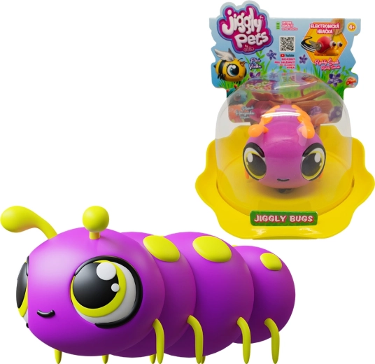 Interaktywna gąsienica JIGGLY BUGS fioletowa