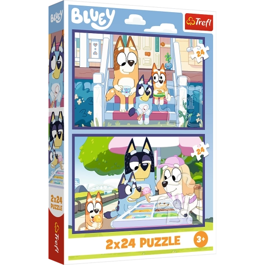 Puzzle 2x24 Wesoła Bluey - BBC Bluey Trefl