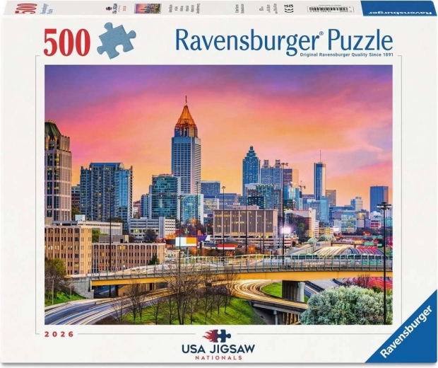 Puzzle Ravensburger USA Jigsaw Nationals: panorama Atlanty o zmierzchu 500 elementów