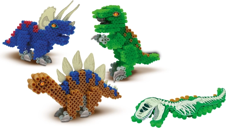 Dinozaury 3D z koralików
