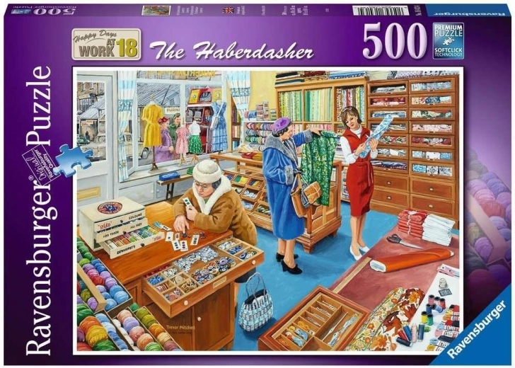 Puzzle Ravensburger Happy Days at Work: pasmanteria 500 elementów