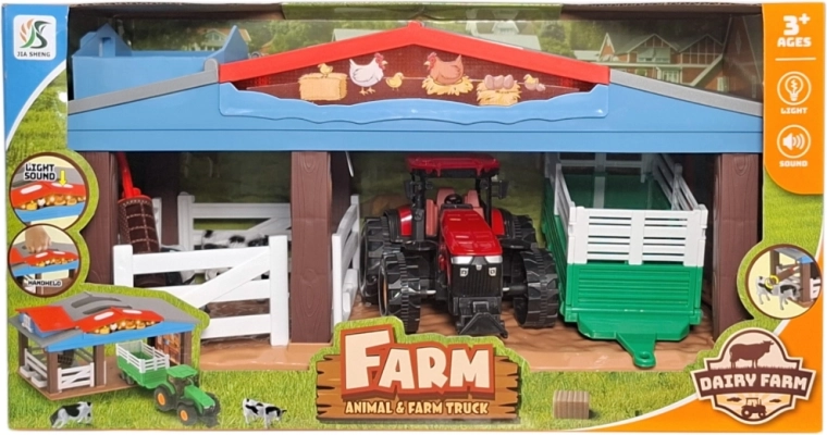Zestaw do zabawy farma z akcesoriami ze światłem i dźwiękiem