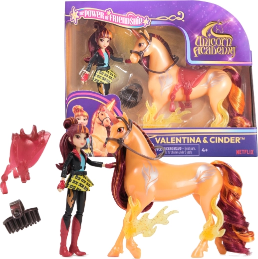 Unicorn Academy zestaw figurek Valentina i Cinder z akcesoriami