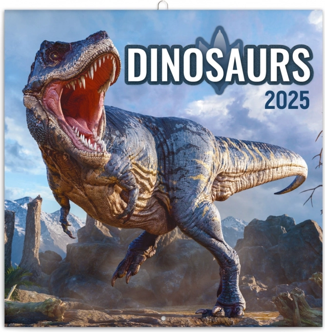 Kalendarz notatkowy Dinozaury 2025 30 × 30 cm