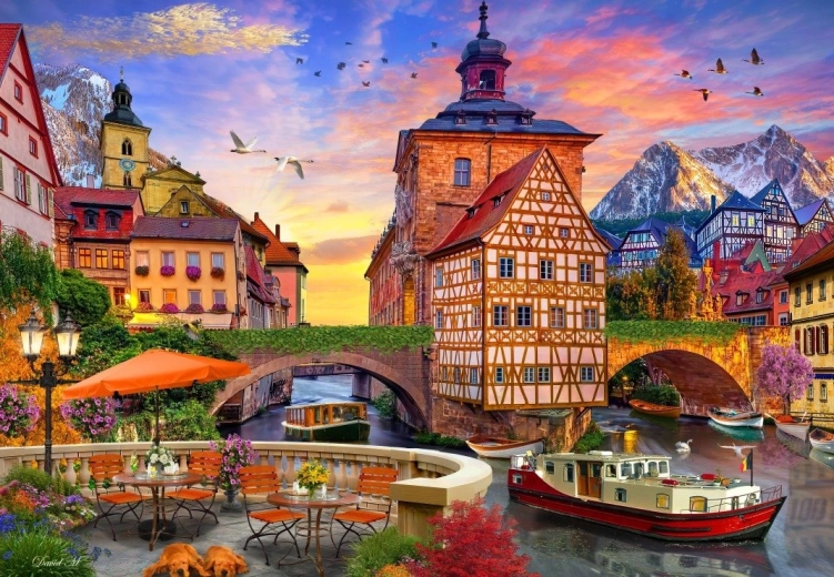 Puzzle Stary Ratusz w Bambergu 1000 elementów – BLUEBIRD