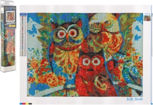 Diamentowe malowanie Sowy 30x40 cm