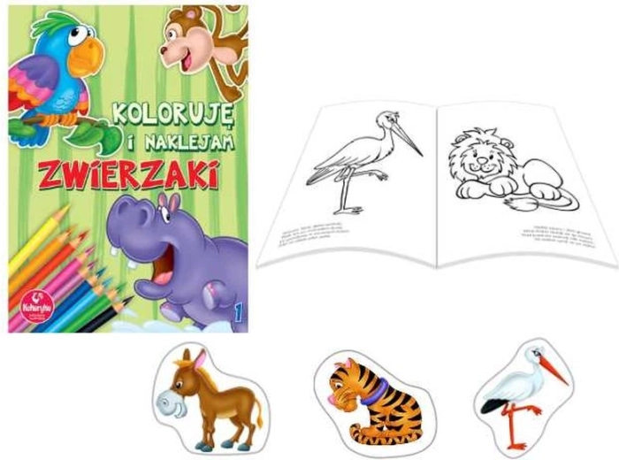 Koloruję i naklejam – zwierzątka 1