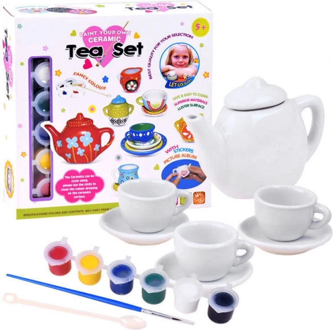 Ceramiczny serwis do herbaty do malowania – zrób to sam