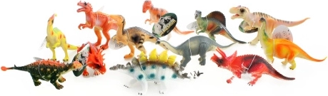 Mali gumowi dinozaurzy – zestaw 12 szt.