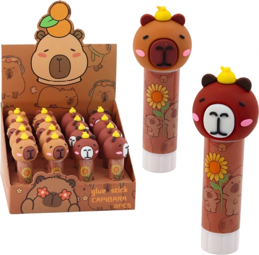 Kieszonkowy klej w sztyfcie z kapibarą Brązowy