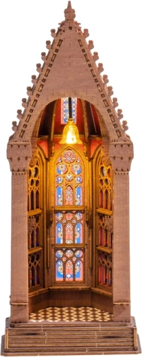 RoboTime Rolife geometryczna katedra – drewniana układanka 3D z LED