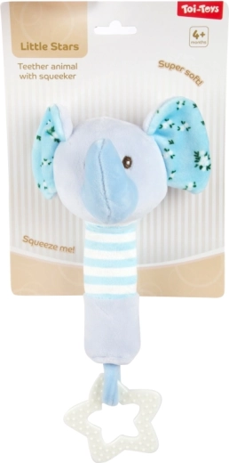 Mięciutki słonik z kojącym gryzakiem